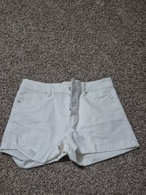 White Women's Denim Shorts - Classic Summer Staple
